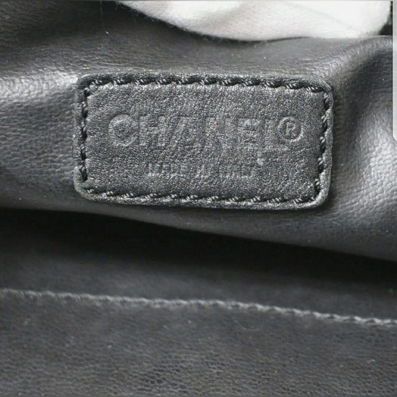 🌬CHANEL Logo CC Sport Line Pouch Nylon Rubber Lea - Picture 15 of 15